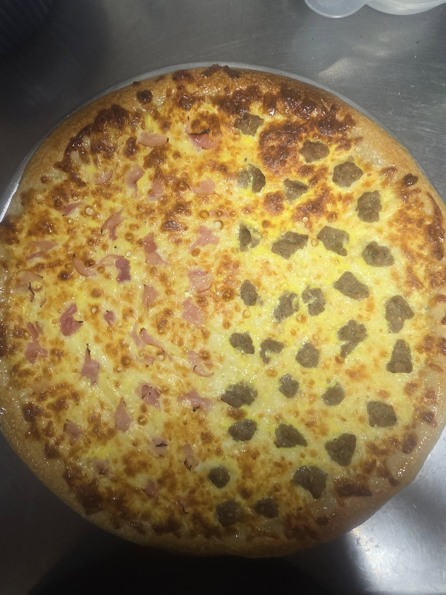 Homemade breakfast pizza